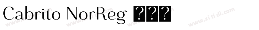 Cabrito NorReg字体转换
